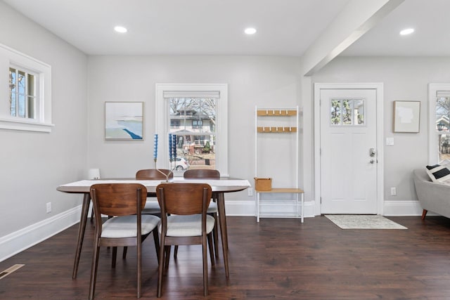 1744 Jefferson Ave, Saint Paul, MN 55105 - dining area featuring healthy amount of natural light, baseboards, and recessed lighting