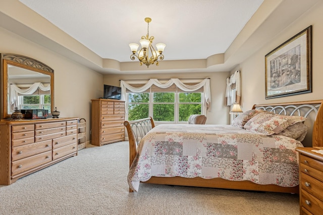 3041 209th Ln NW, Oak Grove, MN 55011 - carpeted bedroom with a chandelier, multiple windows, and access to outside