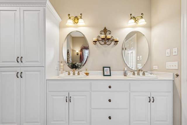 3041 209th Ln NW, Oak Grove, MN 55011 - full bath with double vanity and a chandelier
