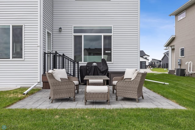 5521 8th St W, West Fargo, ND 58078 - view of patio with outdoor lounge area and grilling area