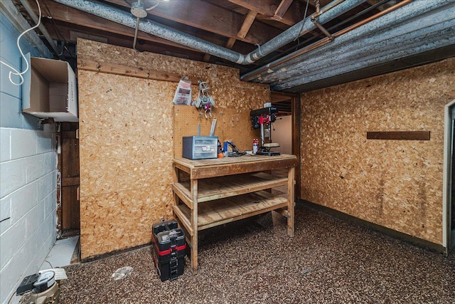 view of basement