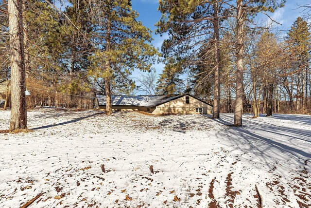 view of snowy yard