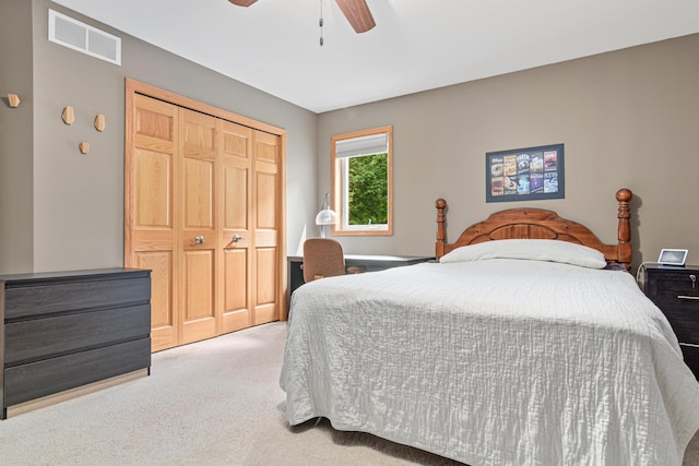 5450 Raven Point Rd, Prior Lake, MN 55372 - bedroom with carpet, a closet, and a ceiling fan