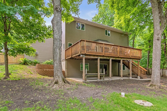 5450 Raven Point Rd, Prior Lake, MN 55372 - rear view of property with a deck, stairway, and a patio