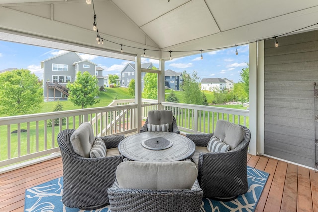 11328 Blazingstar Ln, Lake Elmo, MN 55042 - wooden terrace featuring a residential view and a yard
