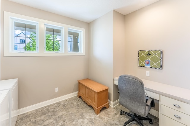 11328 Blazingstar Ln, Lake Elmo, MN 55042 - office space with baseboards, washing machine and clothes dryer, and built in study area