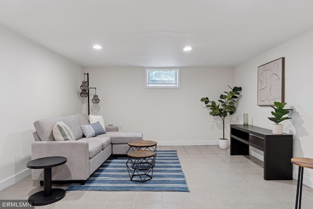 674 Wheelock Pkwy W, Saint Paul, MN 55117 - living area featuring recessed lighting and light tile patterned flooring