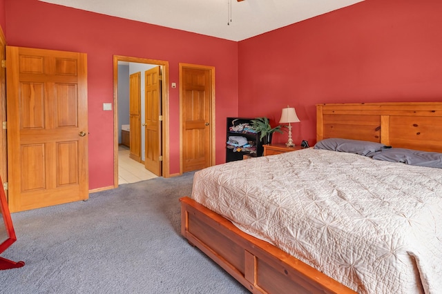 bedroom with carpet