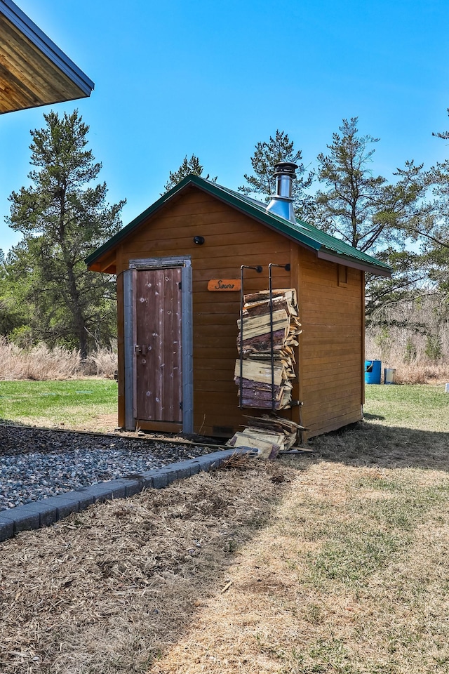 view of outbuilding featuring an outdoor structure