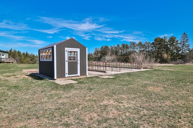 view of shed