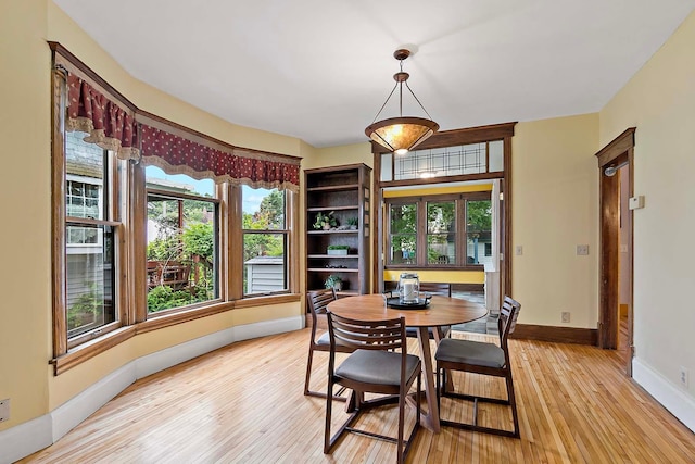 3622 Pleasant Ave, Minneapolis, MN 55409 - dining space featuring baseboards and light wood-type flooring