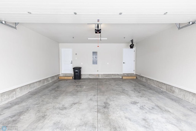garage with electric panel