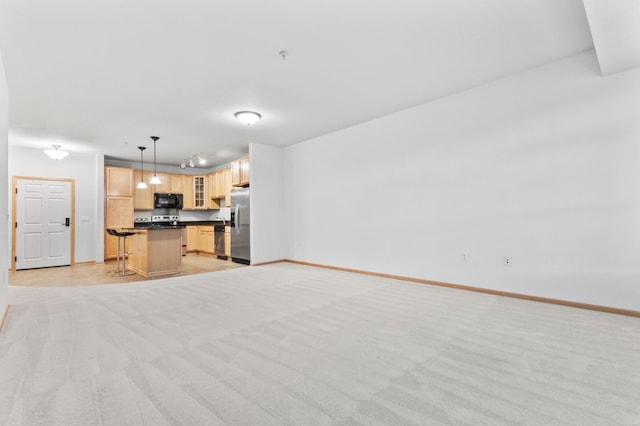 7100 Metro Blvd Unit 116, Edina, MN 55439 - unfurnished living room featuring light carpet and baseboards