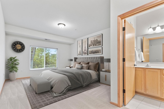 7100 Metro Blvd Unit 116, Edina, MN 55439 - bedroom featuring a sink and light colored carpet