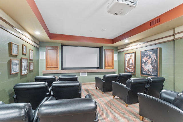 7100 Metro Blvd Unit 116, Edina, MN 55439 - cinema with light colored carpet, recessed lighting, and a tray ceiling