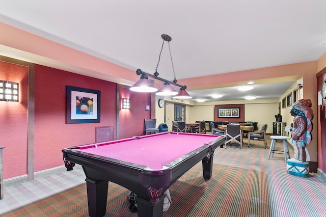 7100 Metro Blvd Unit 116, Edina, MN 55439 - recreation room with carpet, billiards table, and baseboards