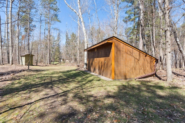 view of shed