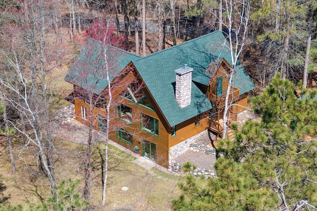 view from above of property
