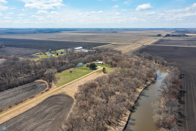aerial view with a rural view