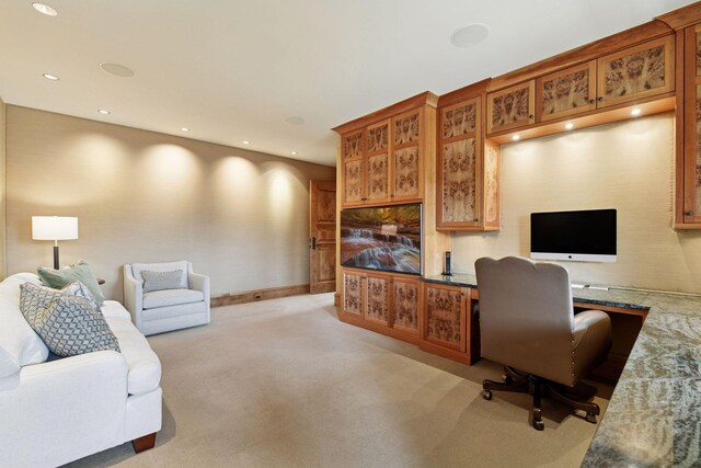 12535 Beach Cir, Eden Prairie, MN 55344 - office area featuring recessed lighting and light colored carpet