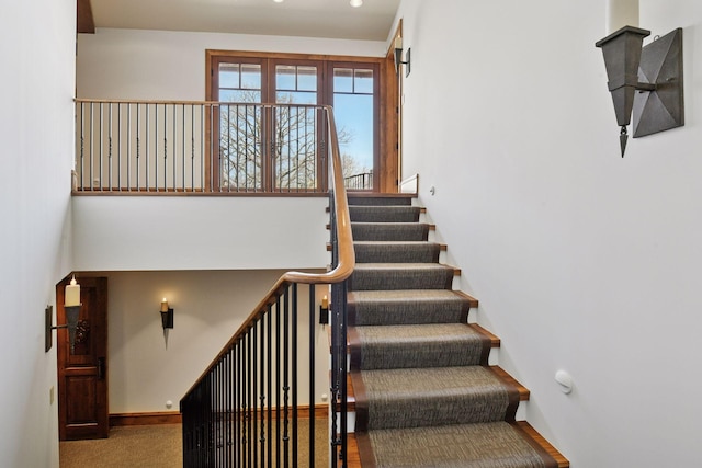 12535 Beach Cir, Eden Prairie, MN 55344 - stairs featuring baseboards