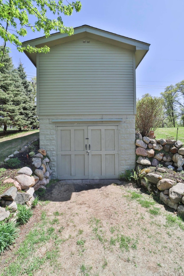 garage with driveway