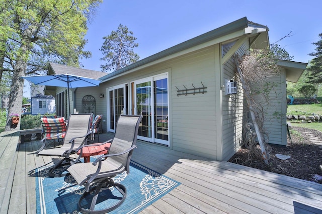view of wooden deck