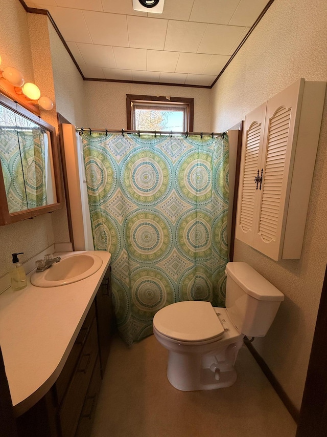 128 Munsterman St, Appleton, MN 56208 - full bathroom featuring toilet, vanity, and a shower with curtain