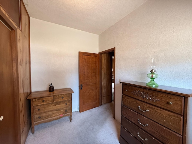 128 Munsterman St, Appleton, MN 56208 - bedroom featuring light carpet, a textured wall, and a textured ceiling