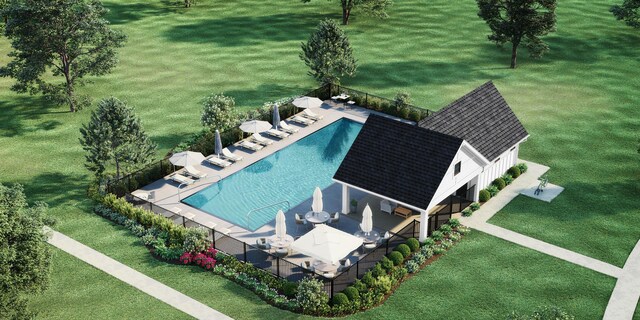 10361 Peony Ln, Maple Grove, MN 55311 - aerial view of property and surrounding area featuring a pool area
