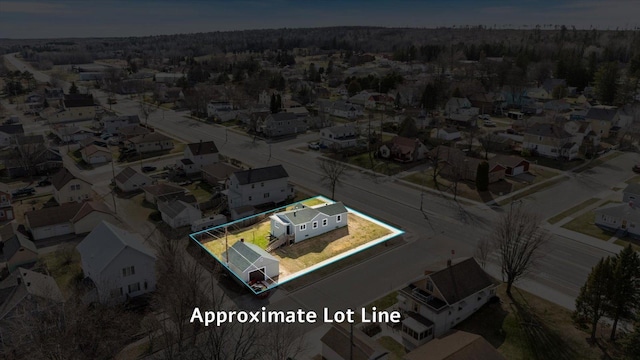 drone / aerial view featuring a residential view