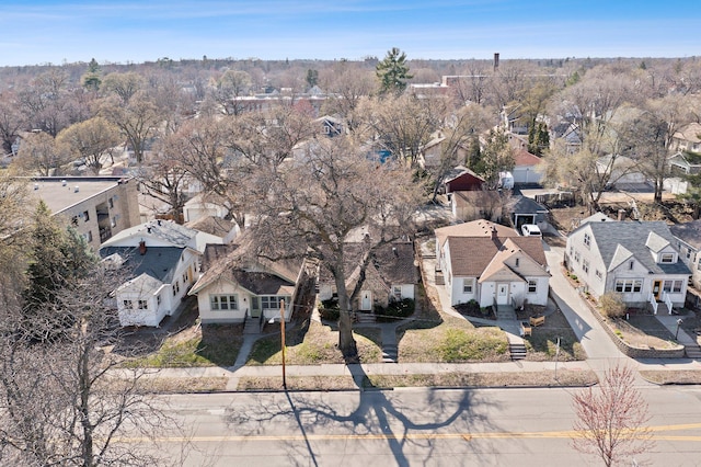 bird's eye view featuring a residential view