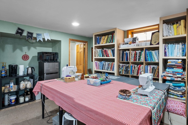 interior space featuring recessed lighting