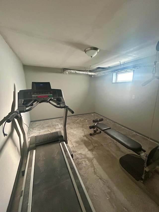 view of exercise area