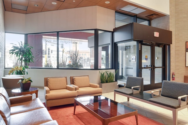 121 Washington Ave S Unit 1508, Minneapolis, MN 55401 - building lobby with a high ceiling and recessed lighting