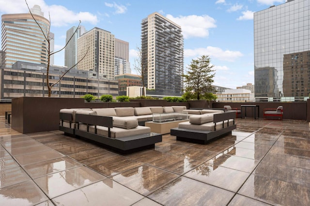 121 Washington Ave S Unit 1508, Minneapolis, MN 55401 - view of patio / terrace with an outdoor hangout area and a skyline view