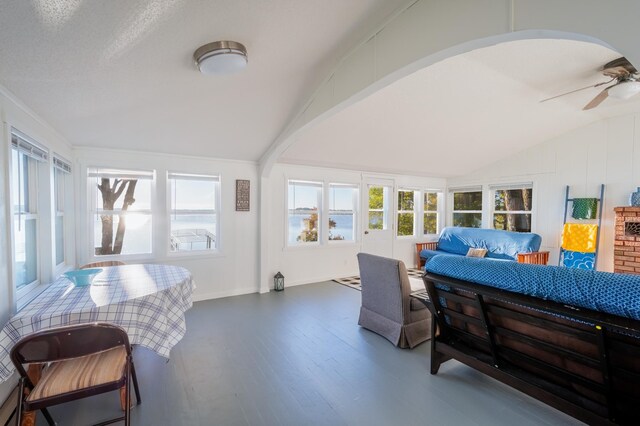 884 White Clover Beach Rd, Detroit Lakes, MN 56501 - sunroom / solarium with plenty of natural light, wood finished floors, and lofted ceiling