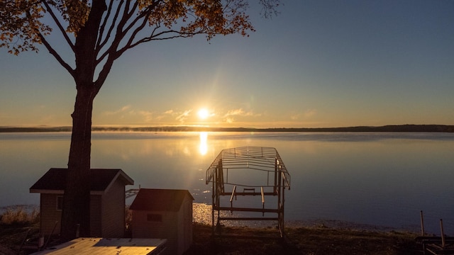 884 White Clover Beach Rd, Detroit Lakes, MN 56501 - view of dock featuring a water view