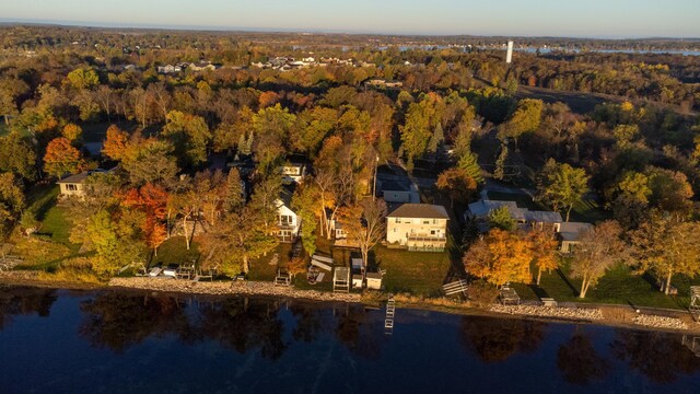 884 White Clover Beach Rd, Detroit Lakes, MN 56501 - aerial view with a water view and a forest view
