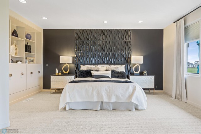 505 Tessa Dr, Moorhead, MN 56560 - bedroom featuring carpet flooring, baseboards, and recessed lighting