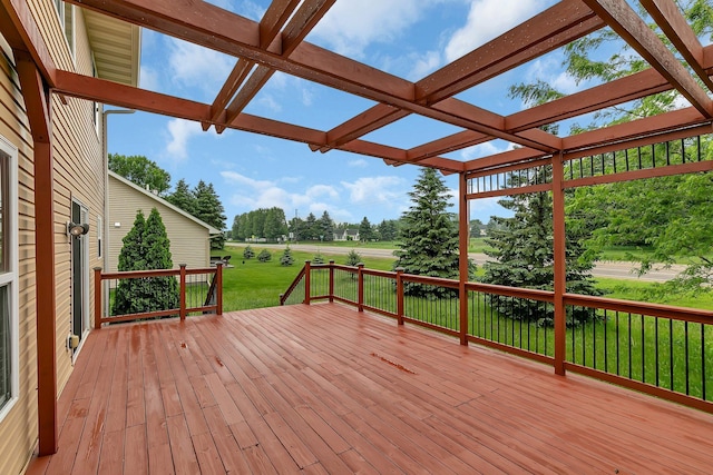 103 Grandview Ct, Buffalo, MN 55313 - wooden terrace with a yard and view of wooded area