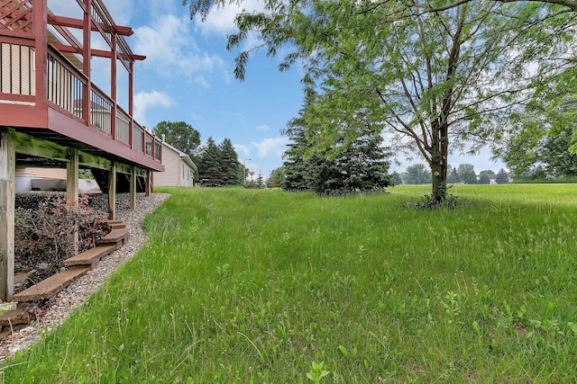 103 Grandview Ct, Buffalo, MN 55313 - view of yard featuring a wooden deck