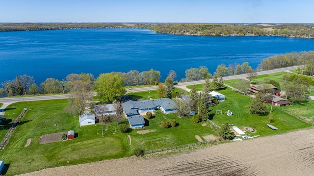 aerial view of a large body of water