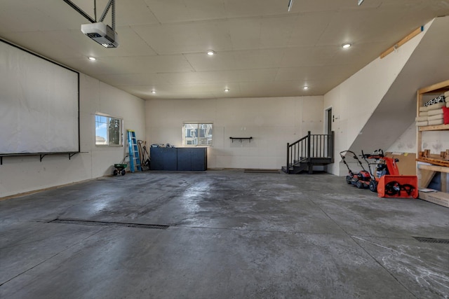 garage featuring a garage door opener