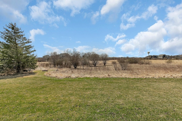 view of yard featuring a rural view