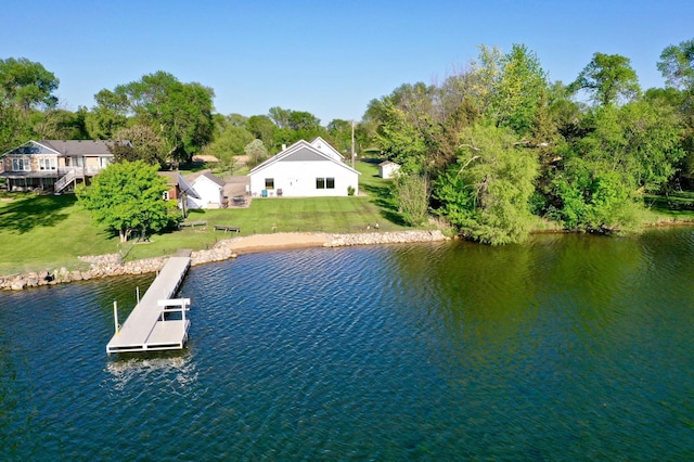 4986 Eagle Lake Rd, Willmar, MN 56201 - dock area featuring a water view and a yard