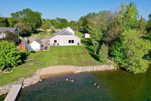 4986 Eagle Lake Rd, Willmar, MN 56201 - view from above of property with a nearby body of water