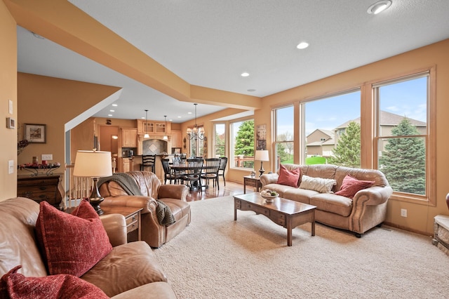 2469 Tournament Players Cir S, Blaine, MN 55449 - living room featuring baseboards and recessed lighting