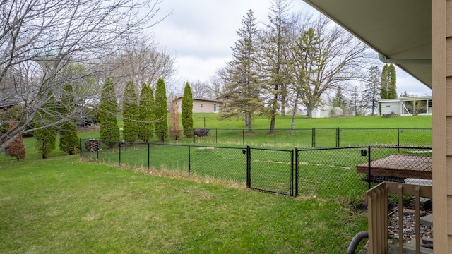view of yard with a gate