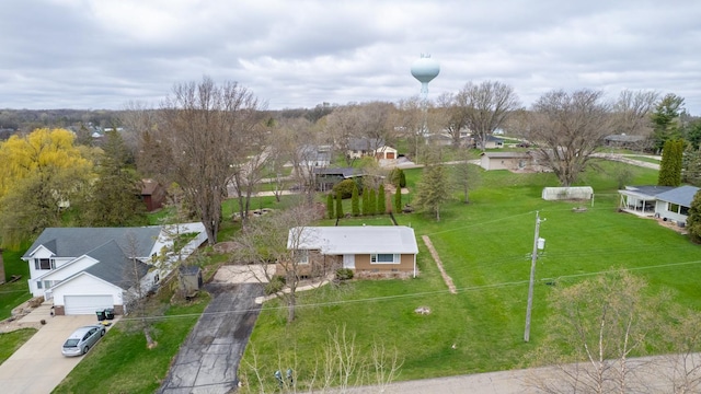 aerial view of residential area